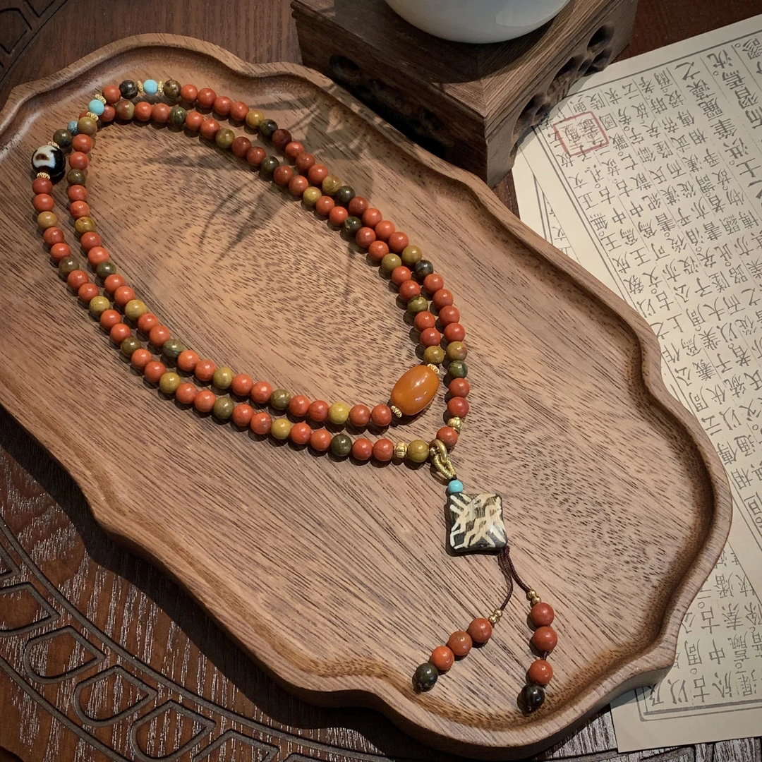 18K包浆南红DIY项链 多样性发一 XY1000233
