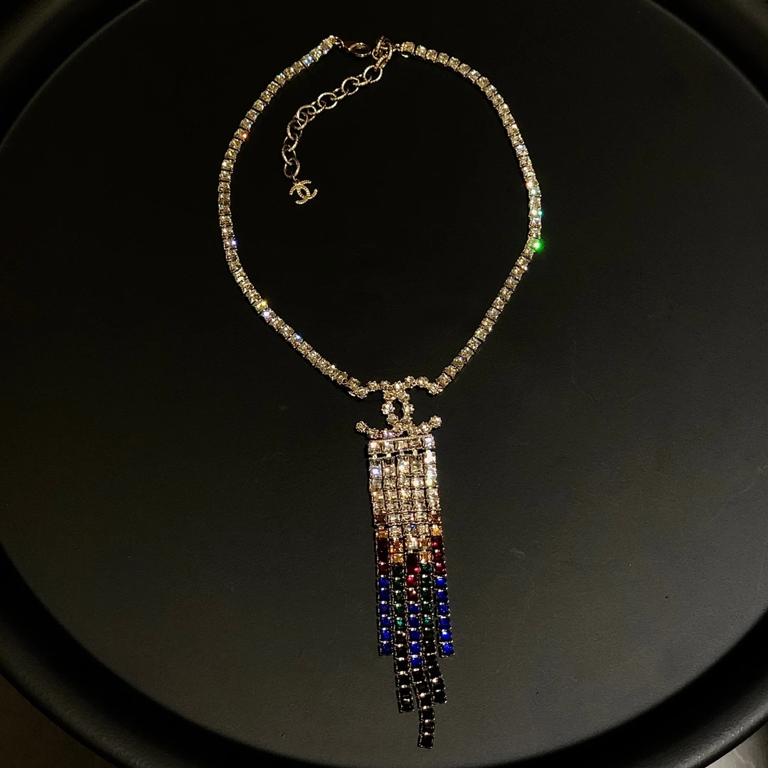 99新 Chanel/香奈儿 满钻项链（埃及系列）成色看直播/ GSS29390