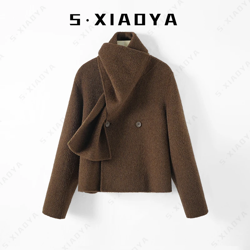 【入秋礼物】雅丹风澳洲绵羊毛百搭气质女士短款设计师88016秋冬