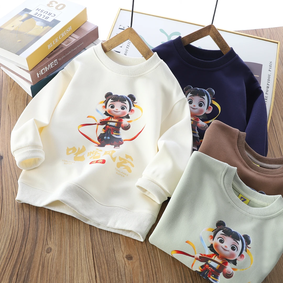 哪吒衣服儿童春秋新款休闲卫衣叱诧风云长袖上衣个性打底