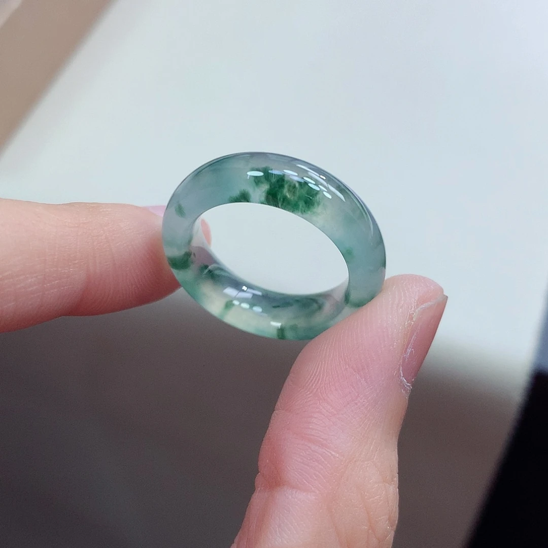 翡翠未镶嵌戒圈16-17号