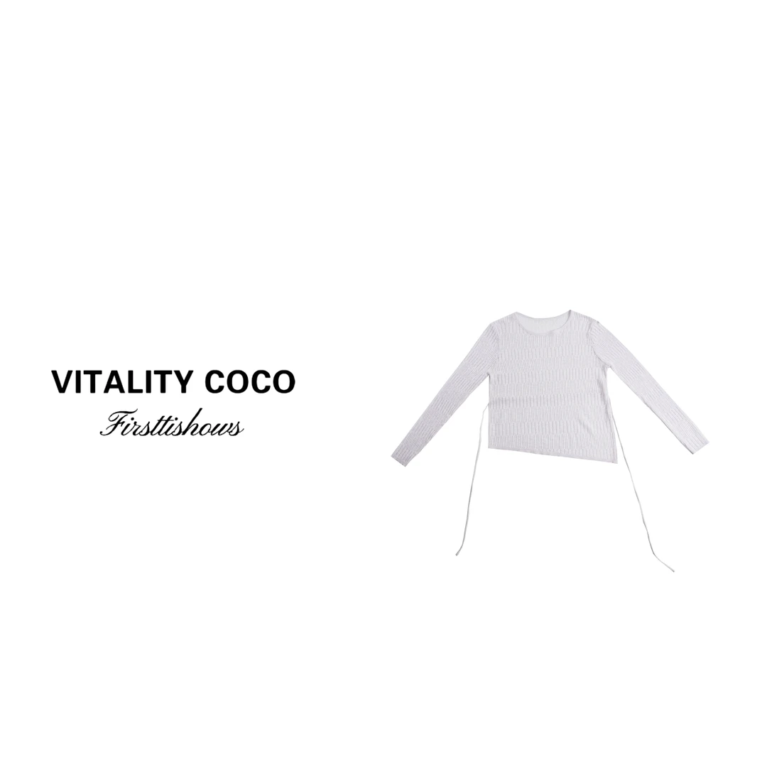 「VITALITY COCO」25春季时尚设计高级感百搭镂空休闲圆领上衣-2017