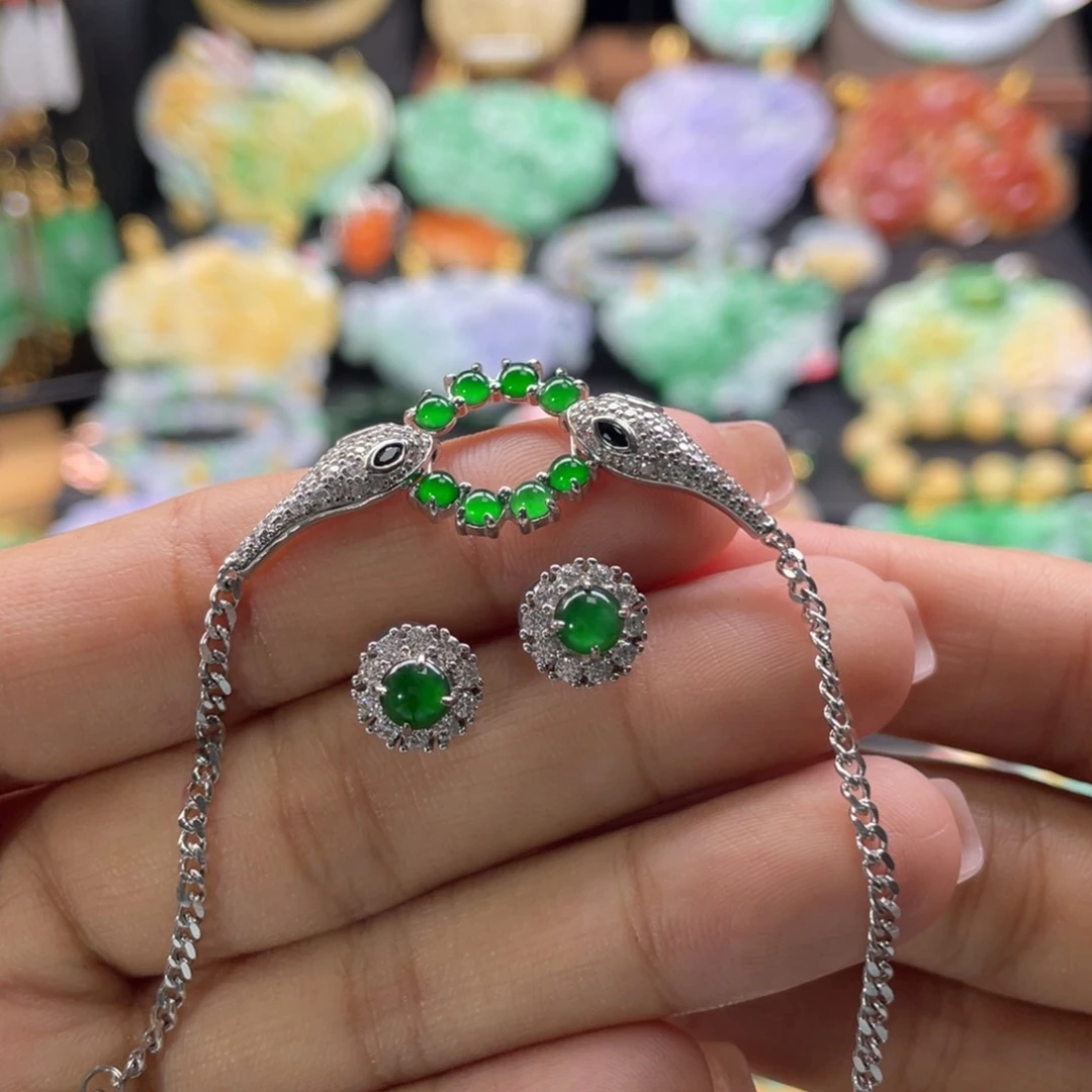 未镶嵌手链翡翠代编织