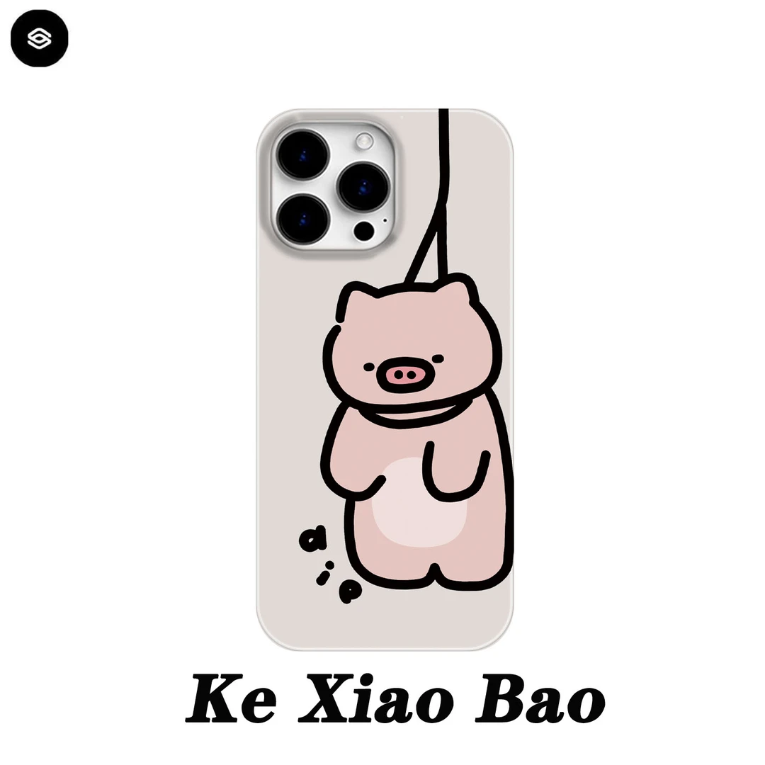 上吊小猪适用苹果15promax手机壳iPhone16pro小众14/13pro个性12p