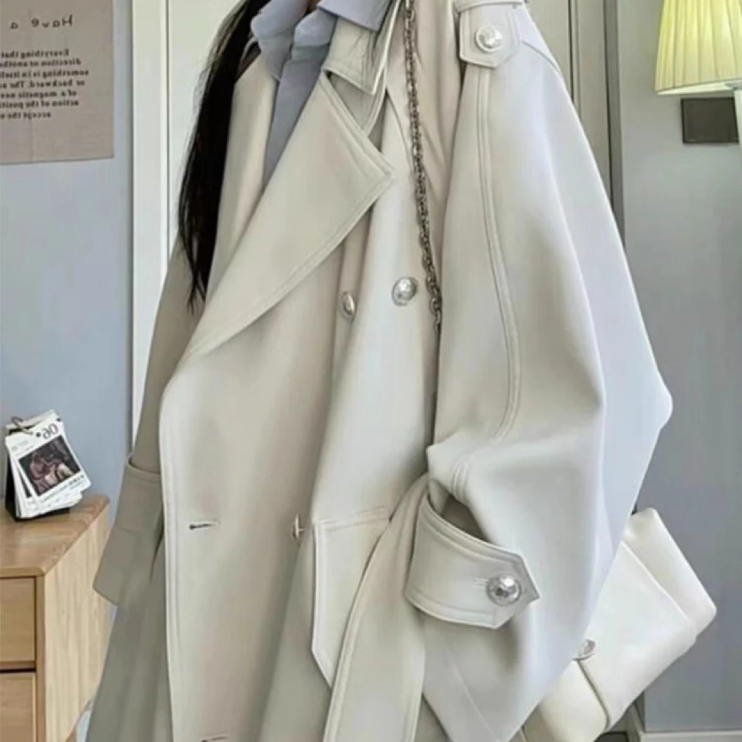 今年流行爆款风衣外套女2025春秋季新款韩系高级感气质中长款大衣