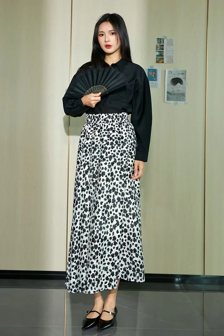 休闲碎花半裙210903