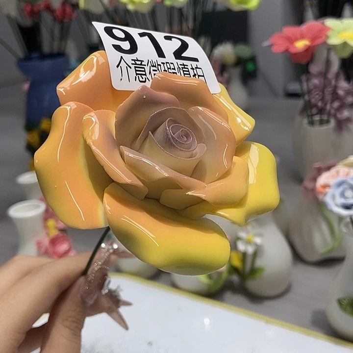 陶瓷纯手工捏花设计