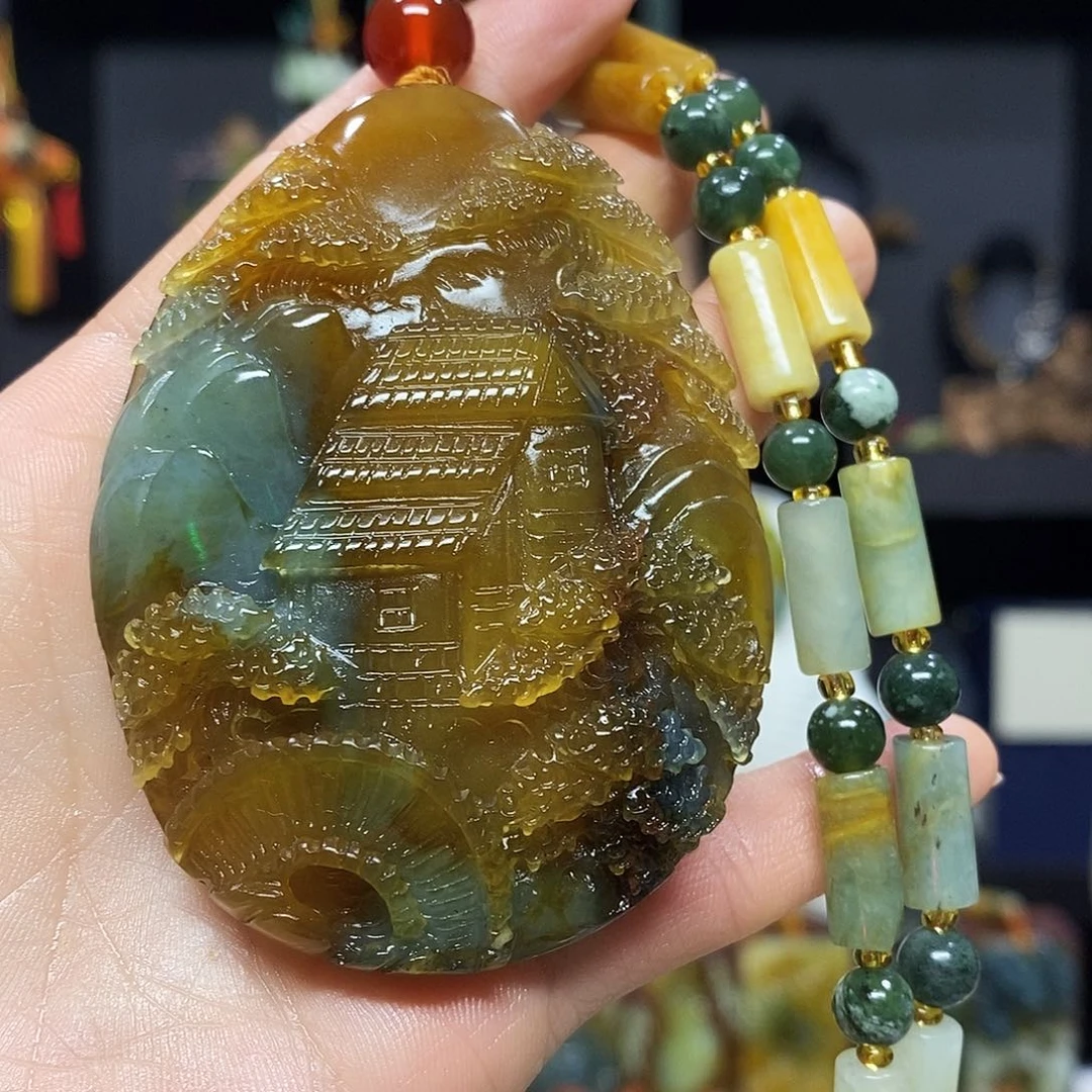 未镶嵌岫玉挂件吊坠