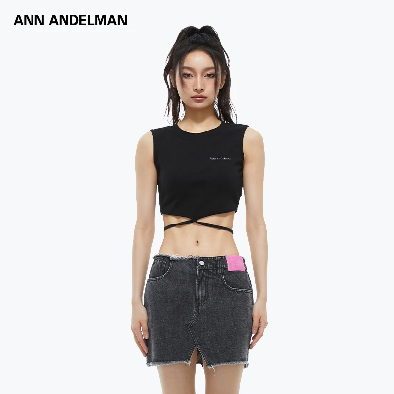 【程潇 吴宣仪同款】ANNANDELMAN  25春夏 弹力无袖绑带法式背心
