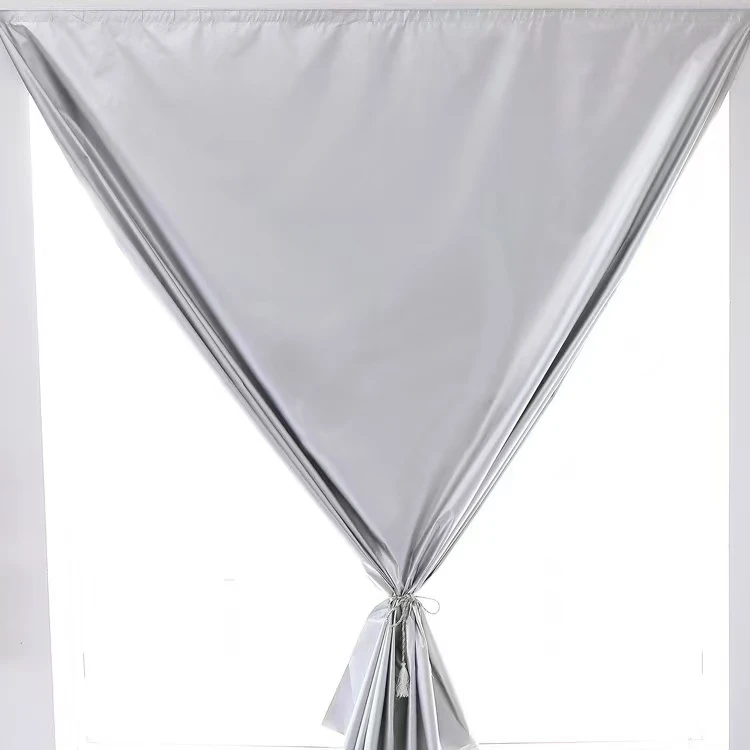 全遮光布窗帘拉绳卧室阳台出租屋遮光防晒隔热浴室隔断帘防水帘