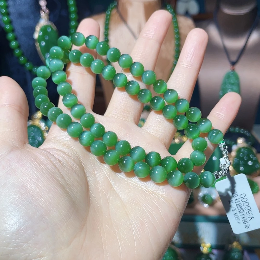 和田玉（碧玉）18K金镶嵌吊坠(不含链)