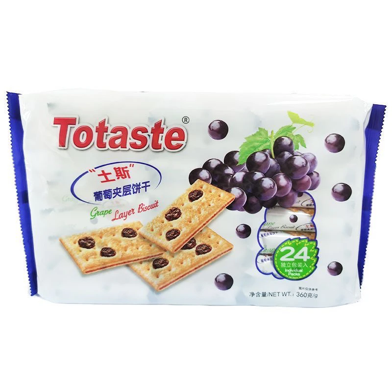 【保质期至12月】Totaste土斯葡萄夹层饼干360g×2包