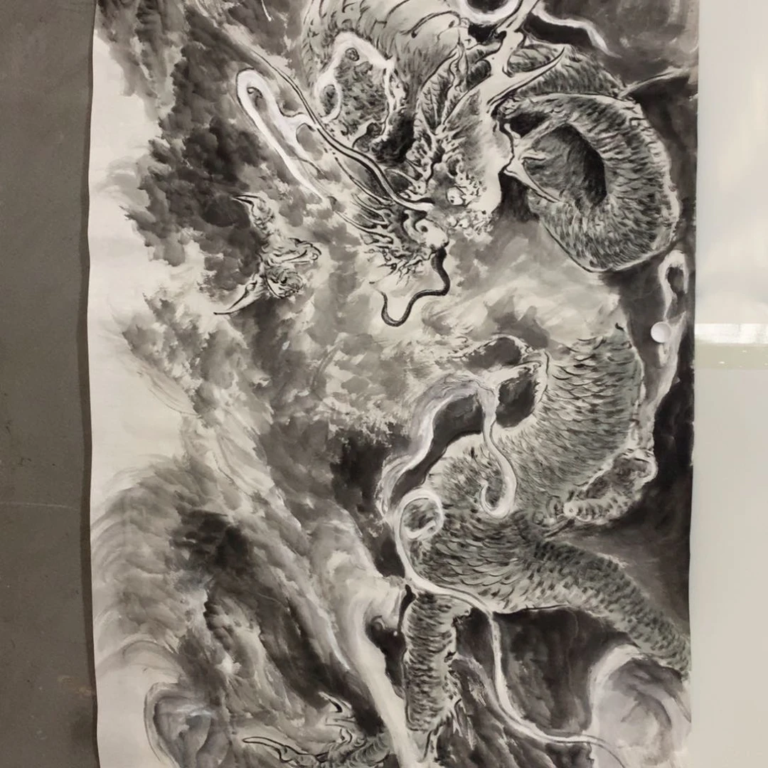 国画云*福利作品四尺手绘墨龙