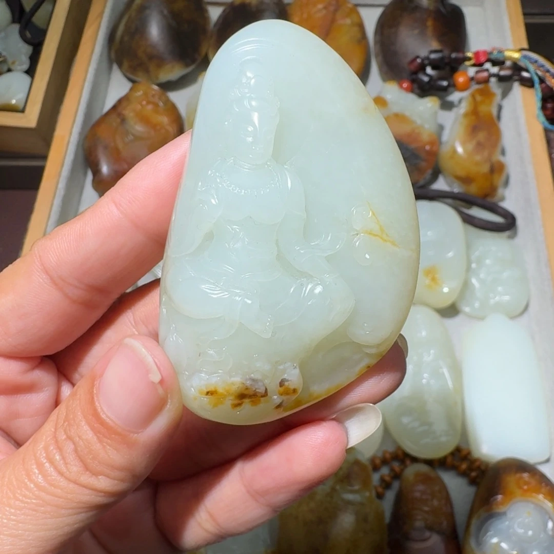 和田玉未镶嵌吊坠(不含链)