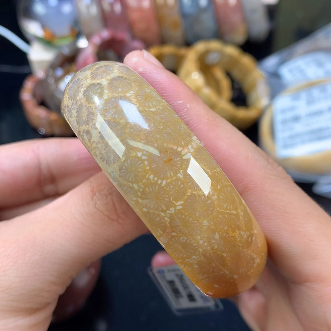 【闪购商品】颈饰未镶嵌硅化珊瑚（珊瑚玉）43号双面雏菊大花56圈