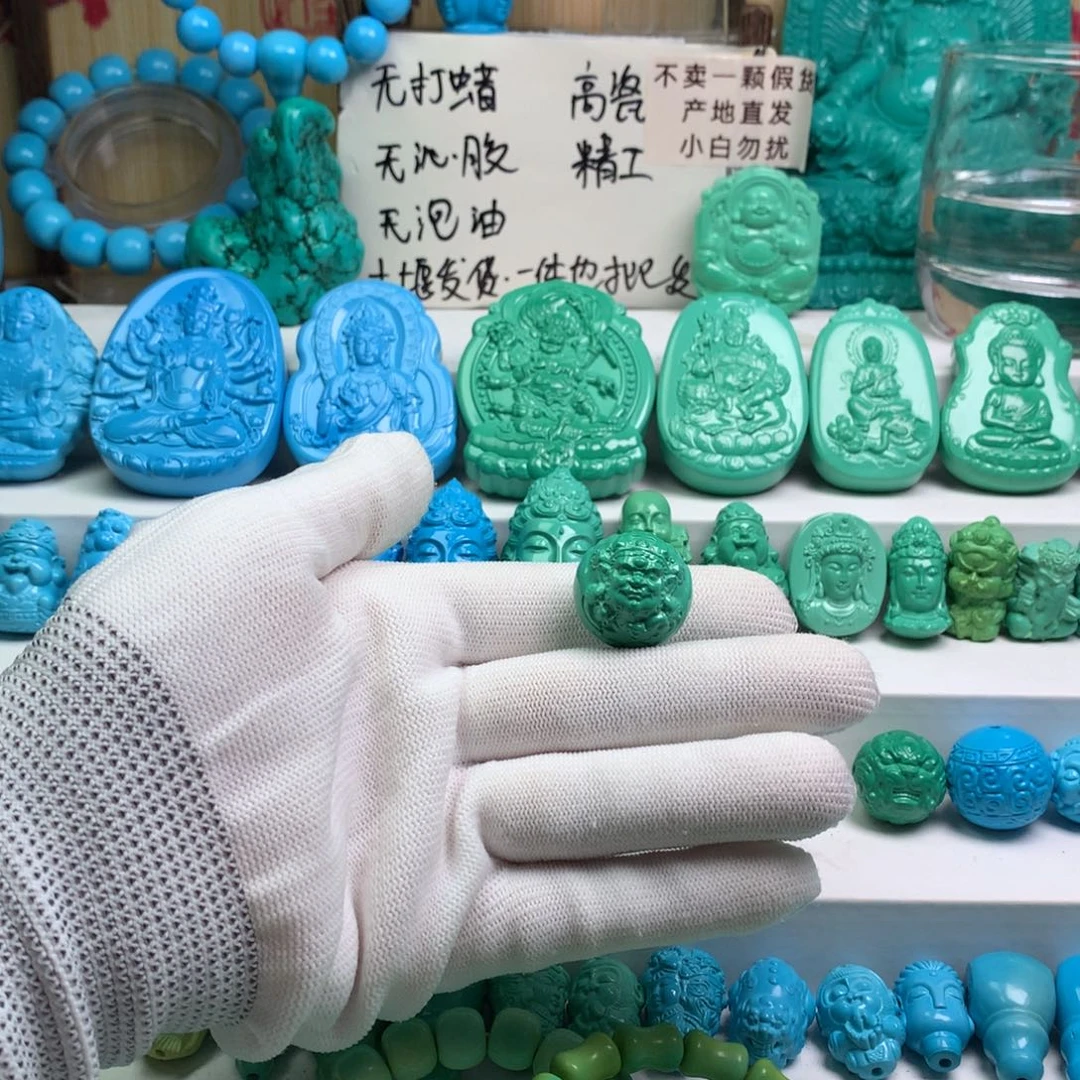 湖北批发精挑绿色矿原创手串108 以介绍为准