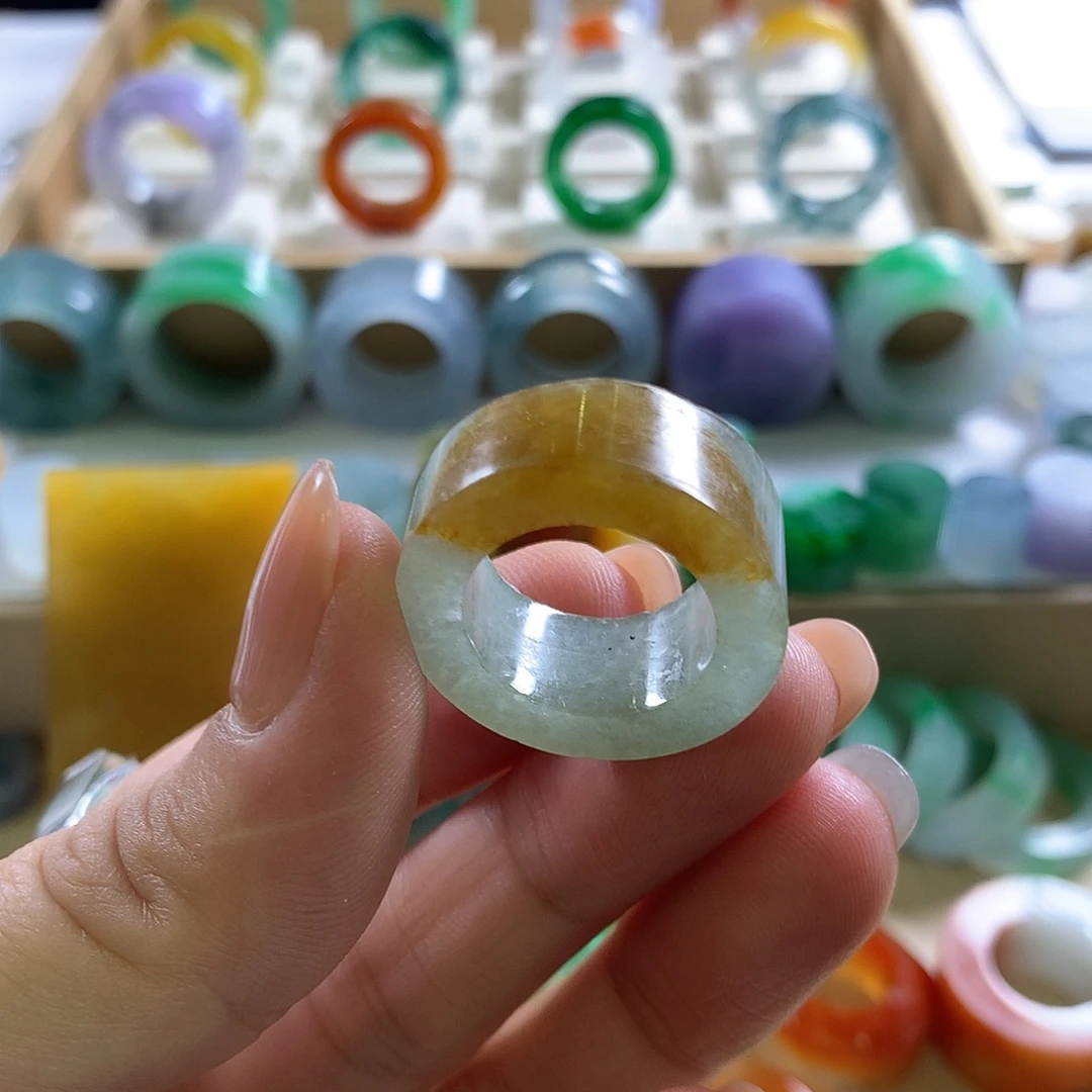 定制翡翠未镶嵌戒指翡翠戒指13/15