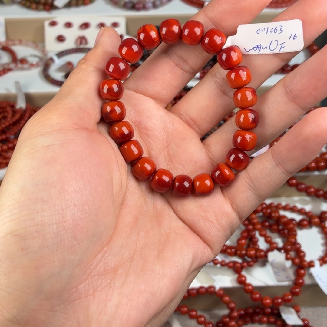 南红玛瑙未镶嵌手链