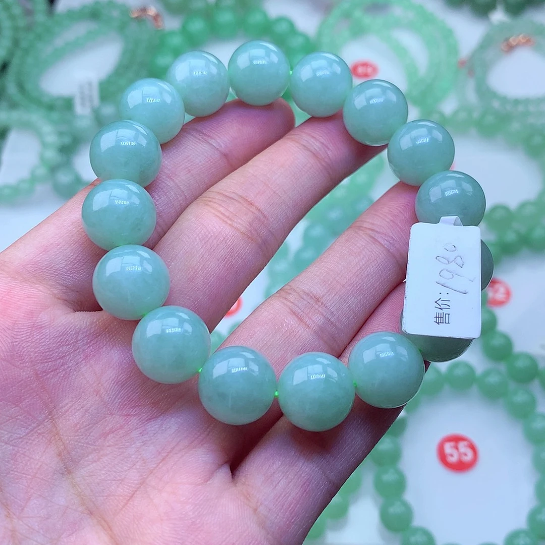 翡翠未镶嵌毛衣链卡13