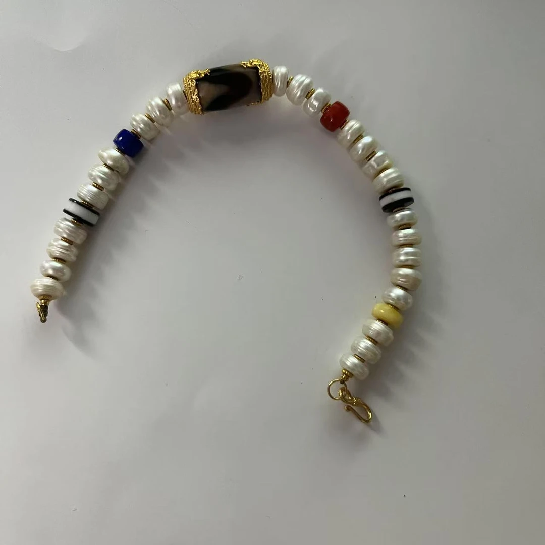 天然淡水珍珠单圈手链设计老珍珠简约设计—多样性发其一