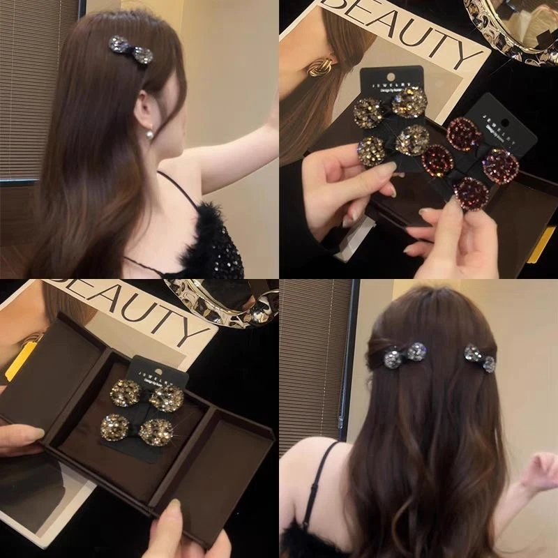 韩国东大门新款超闪刘海夹气质超优雅碎发夹后脑勺鸭嘴夹轻奢爆闪