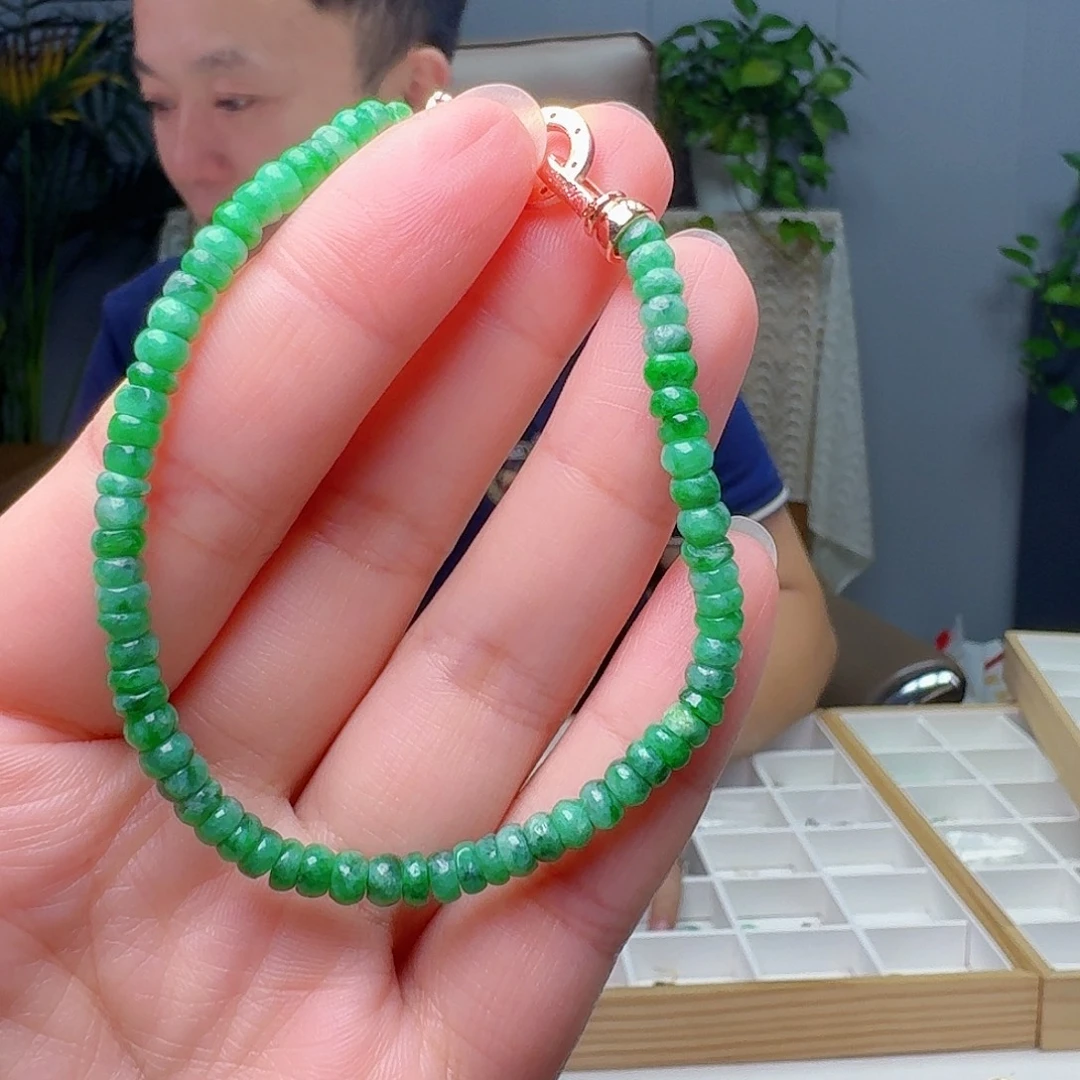 翡翠未镶嵌手链天然