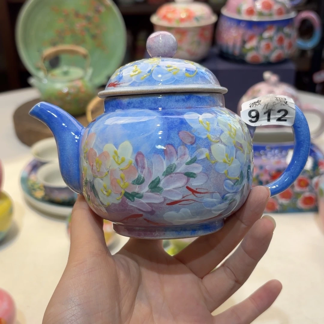景德镇手绘高温釉下彩陶瓷茶具