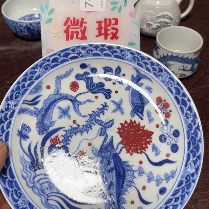 摆件景德镇陶瓷手工手绘茶具