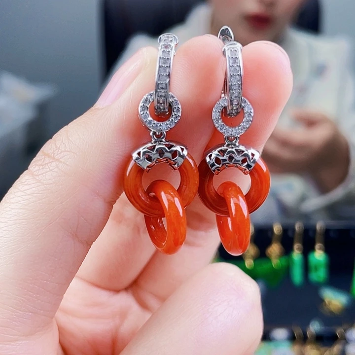 翡翠耳饰未镶嵌饰品