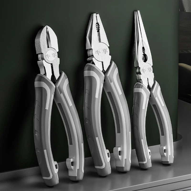 老虎钳钳子多功能多用钢丝钳工业级尖嘴钳省力手工钳电工工具689