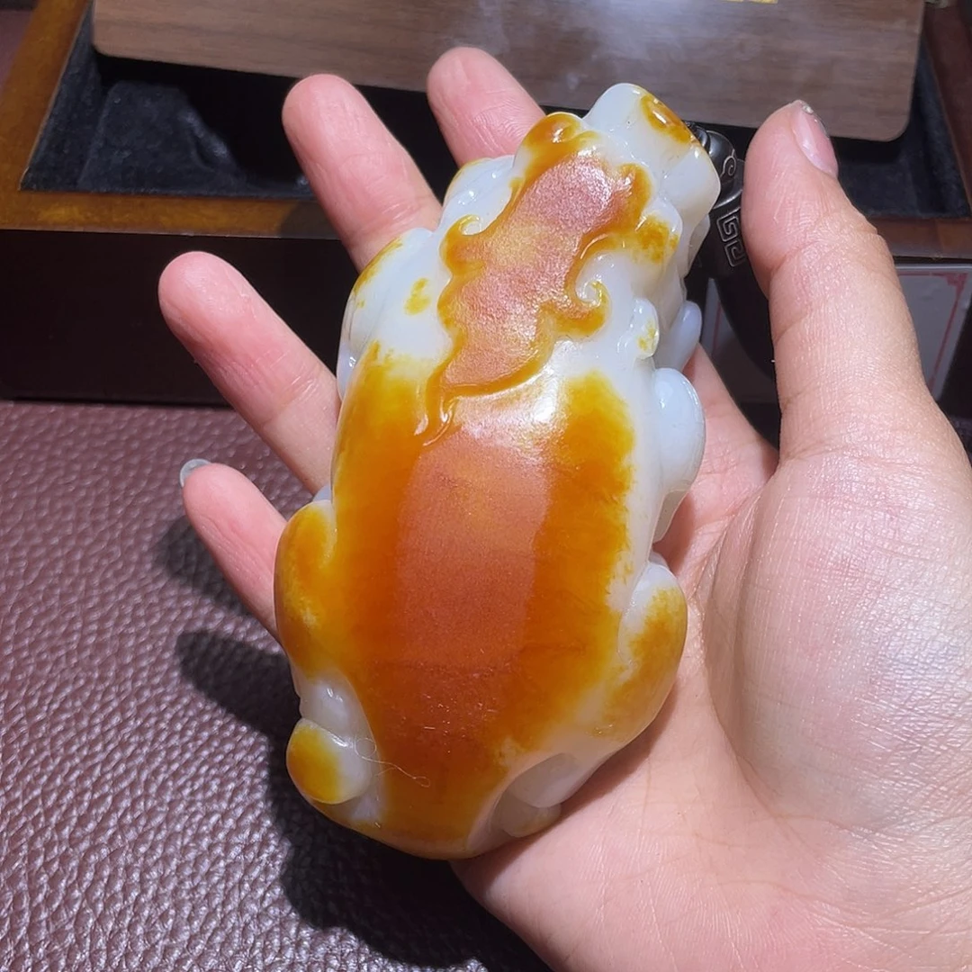 和田玉未镶嵌挂件开*