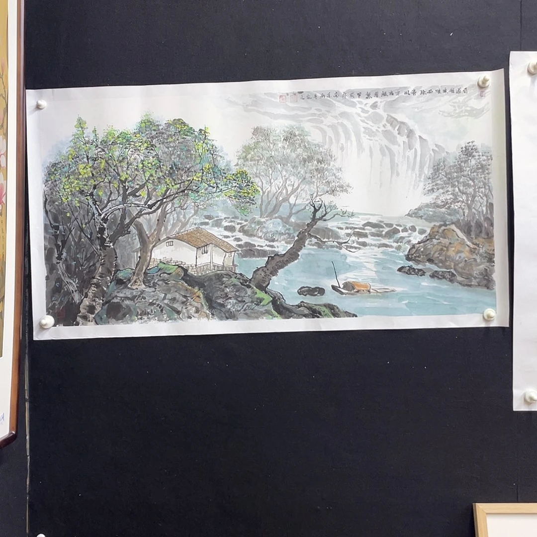 国画手绘国画，精品山水，漏