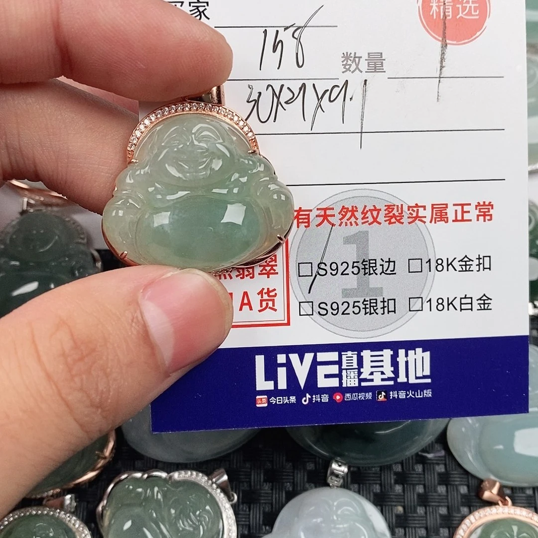 翡翠银S925镶嵌颈饰