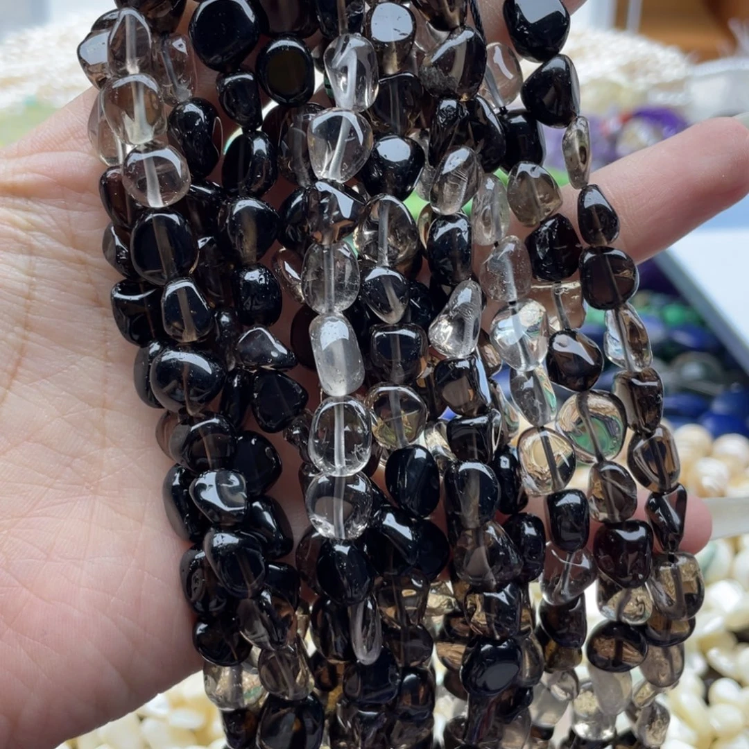 玛瑙/玉髓合金珠宝半成品一条装卡8左右茶晶随行珠
