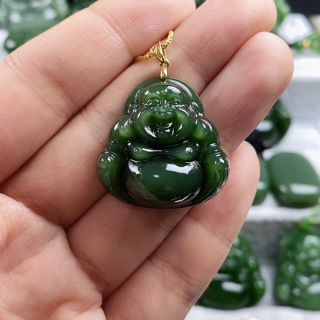 和田玉（碧玉）未镶嵌颈饰27mm