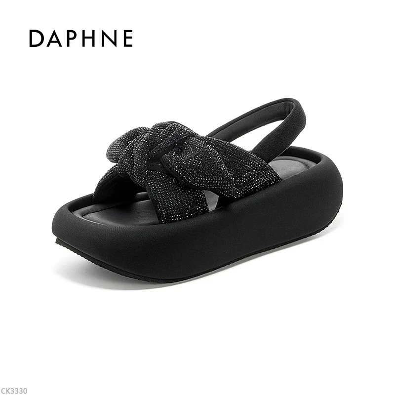 达芙妮厚底凉拖鞋女2025新款夏季外穿洋气厚底舒适软底不累脚凉鞋