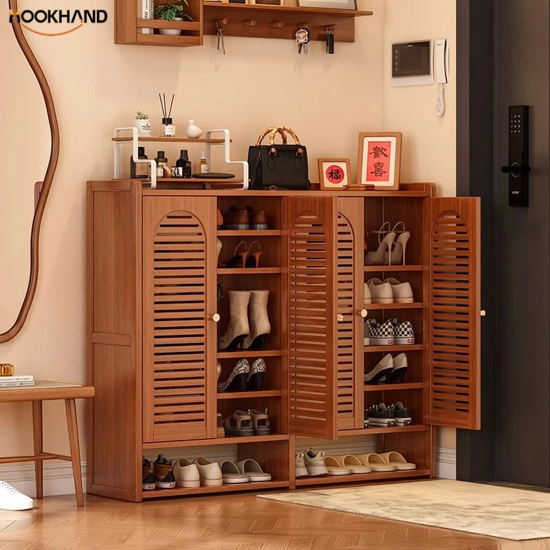 鞋柜高款立式多层鞋架家用门口大容量客厅收纳玄关柜多功能储物架