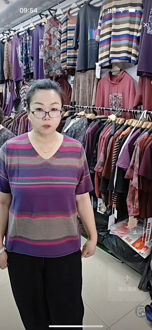 短袖夏季条纹棉线t恤