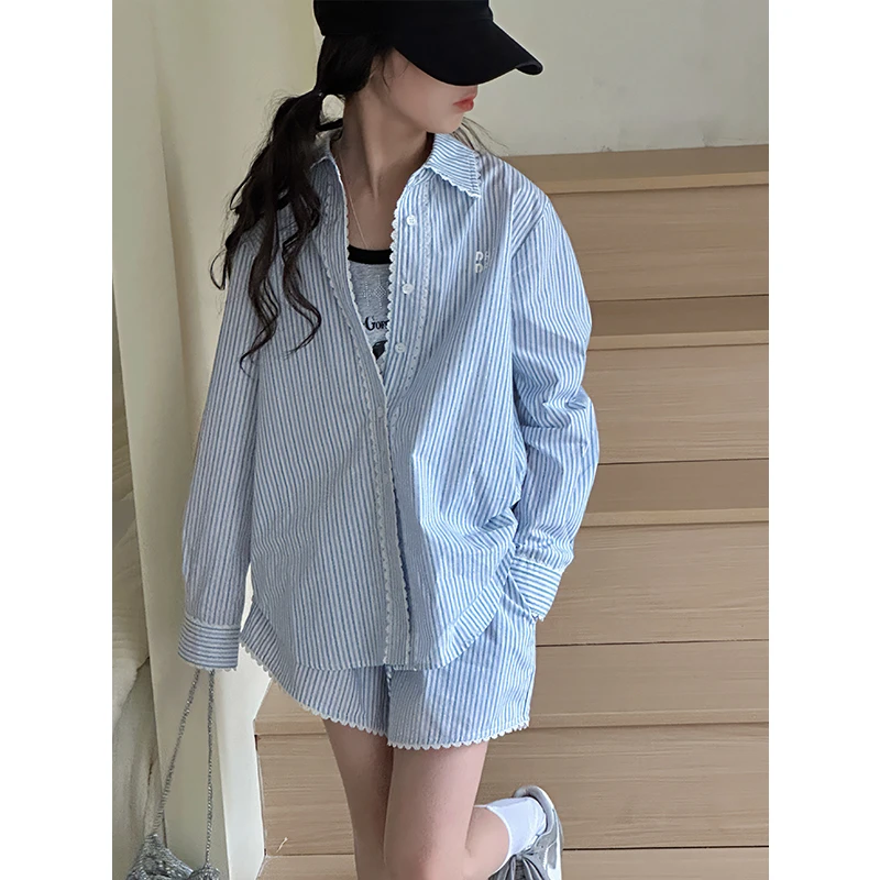 K28579超薄女童防晒衣套装2025新款儿童夏装衬衫上衣两件套休闲潮