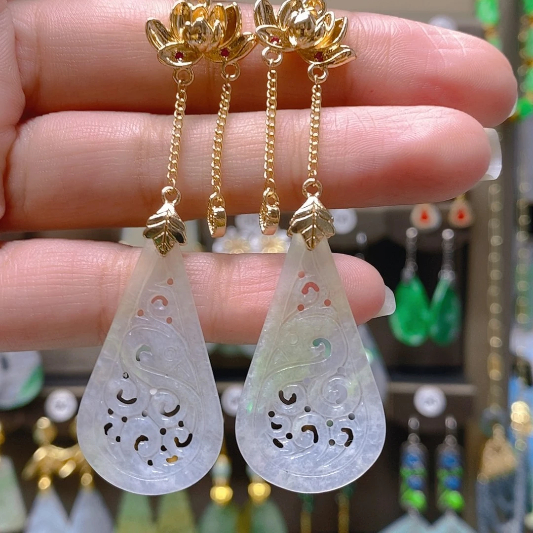 未镶嵌翡翠耳饰翡翠