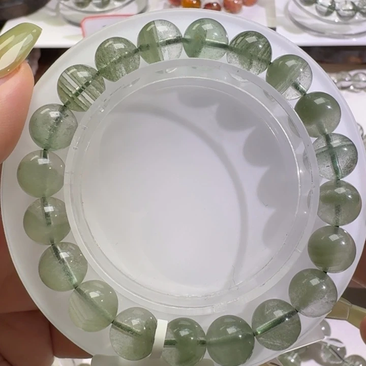 手链水晶未镶嵌巴西金沙翠绿幽灵9.5mm