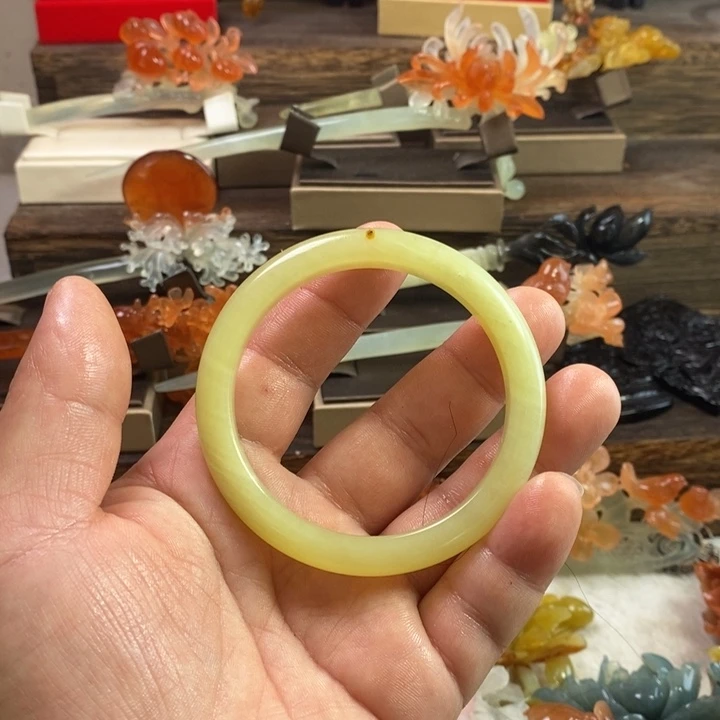 蛇纹石玉合金发饰