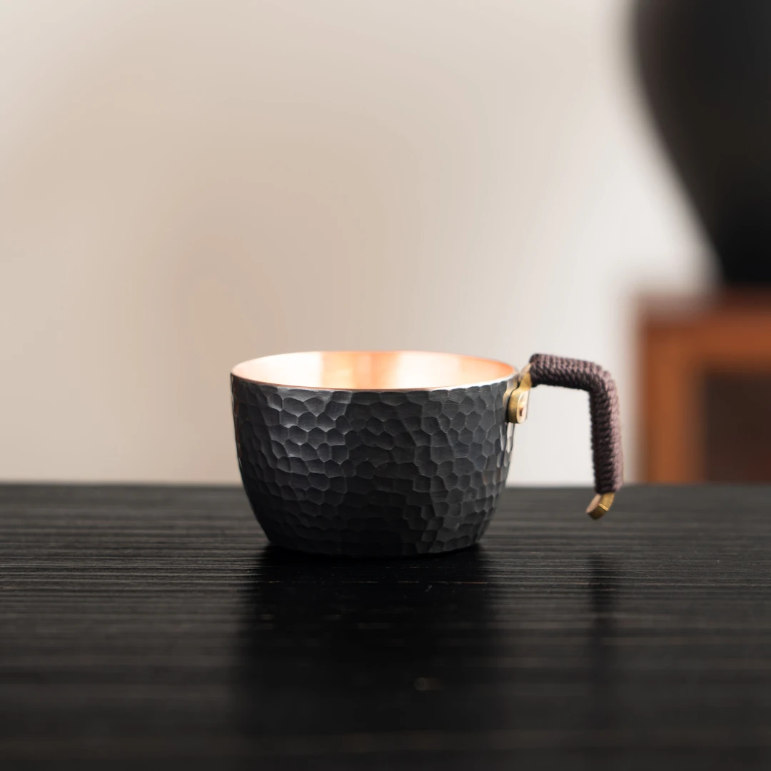 方形回把小茶杯-黑色