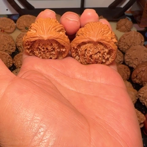 把件文玩核桃蛇头