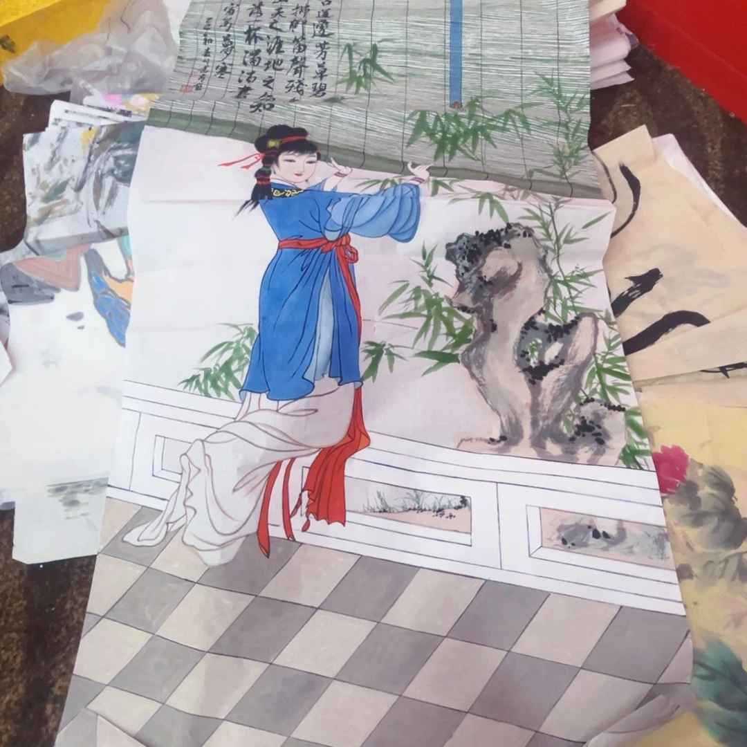 国画胡老师四尺人物11111