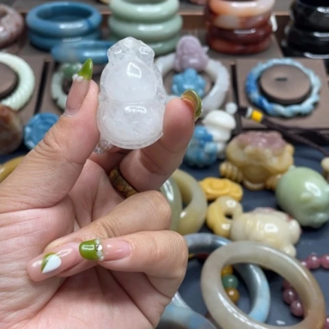 合金石英质玉（黄龙玉）手链