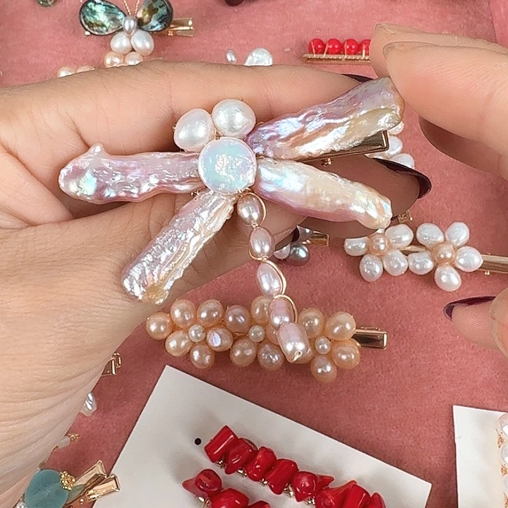 未镶嵌发饰淡水珍珠