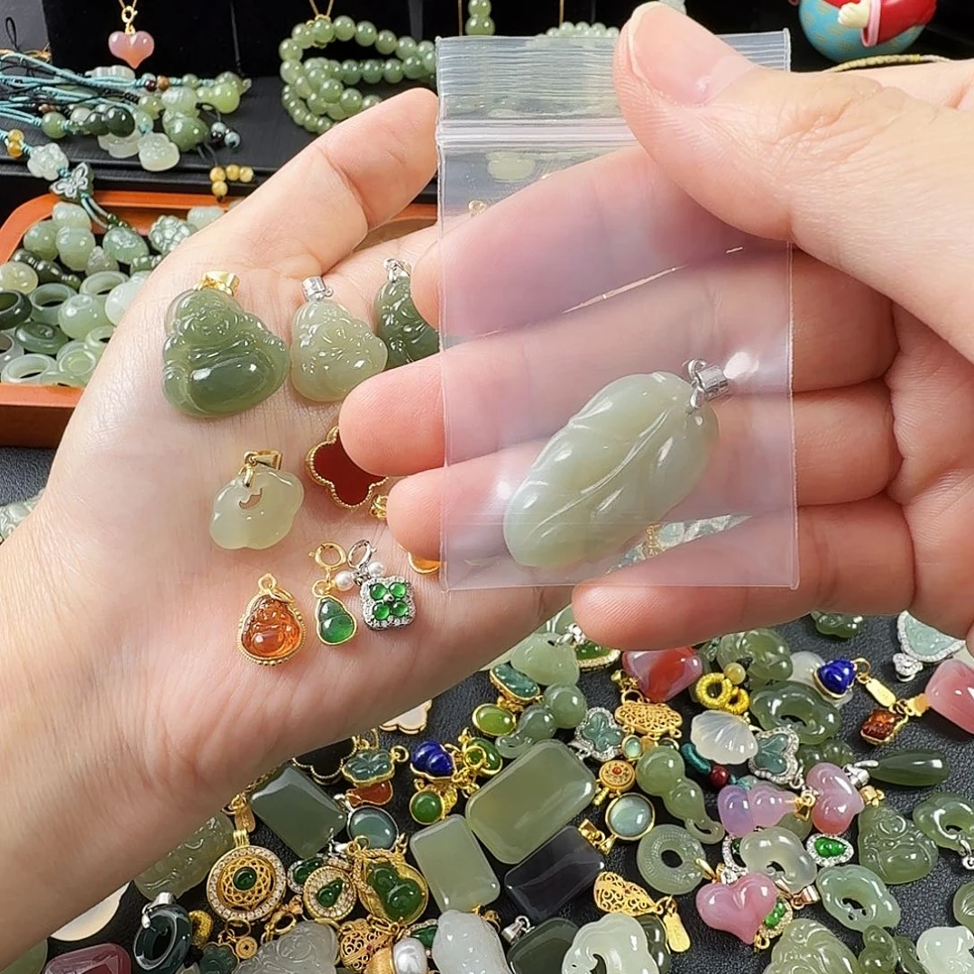 【***】和田玉银S925镶嵌颈饰