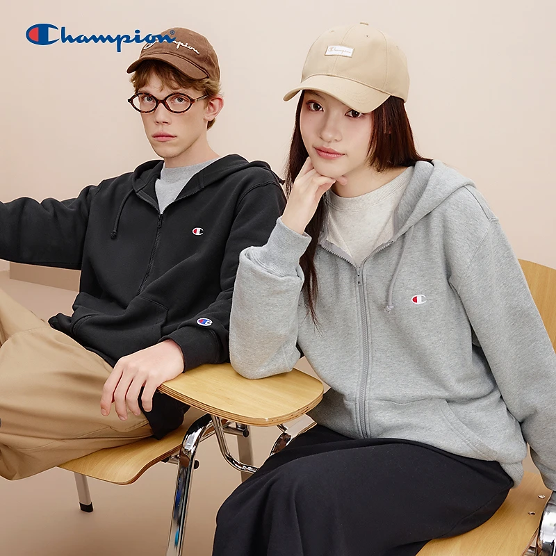 Champion【琥珀流光】冠军连帽拉链卫衣外套刺绣休闲开衫C3-Q103