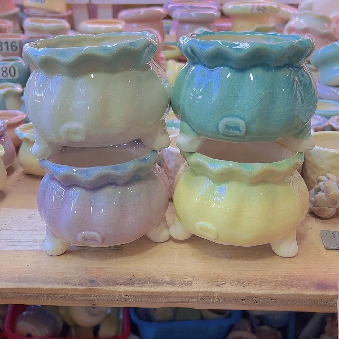 陶瓷花盆当场满12包邮